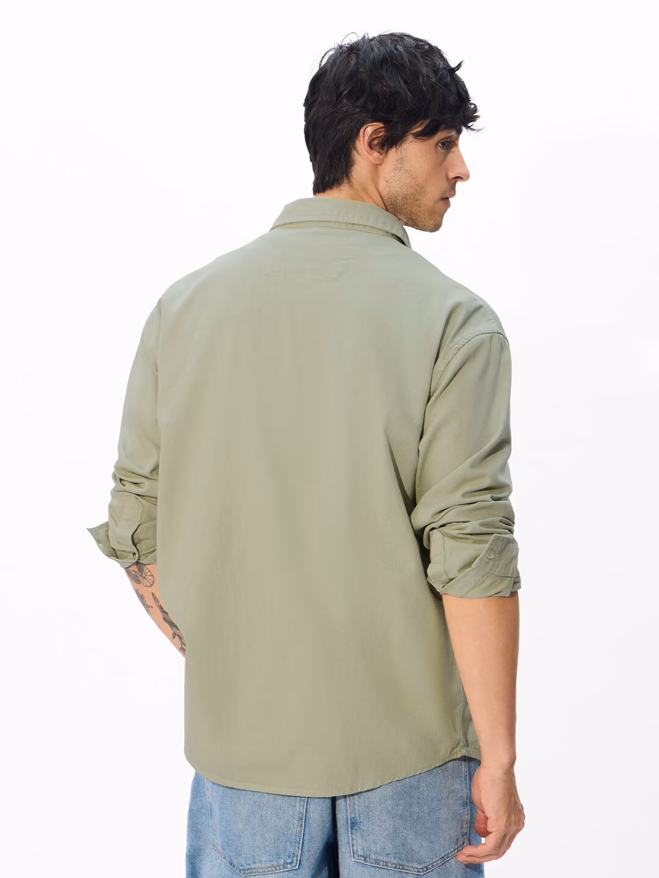 Travel Stamps Men Relaxed Shirts - Image 4