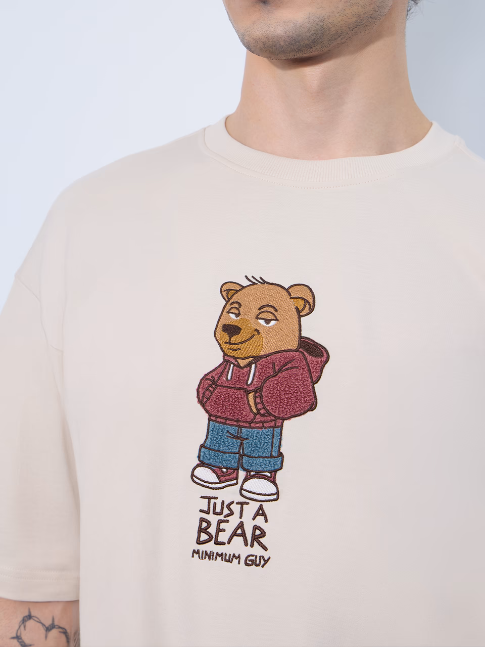 Bear Minimum Oversized T-Shirts By The Souled Store - Image 2
