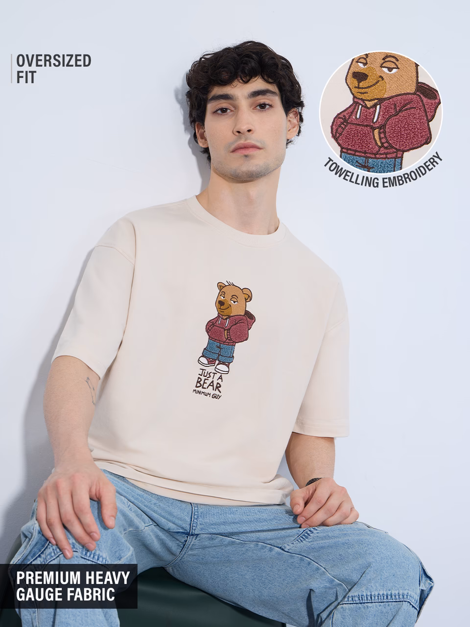 Bear Minimum Oversized T-Shirts By The Souled Store