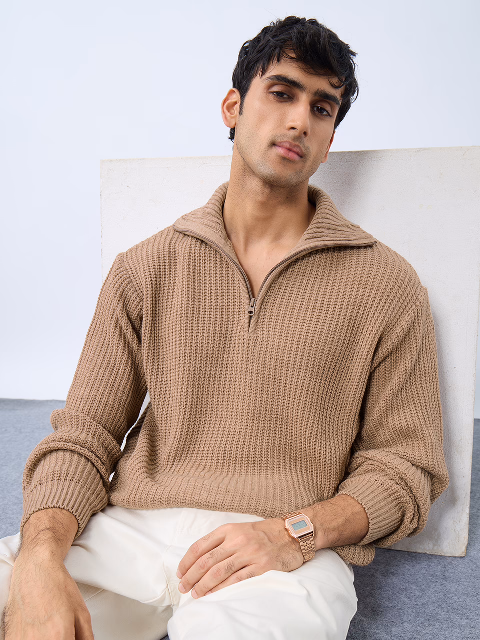 High-Neck Sweater: Essence Oversized Pullovers