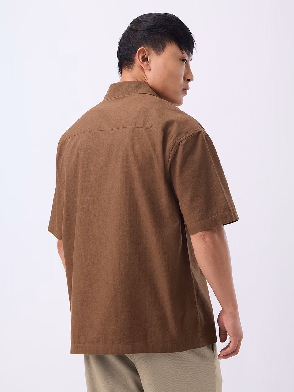 Zipper Shirt: Fawn Oversized Shirts - Image 4