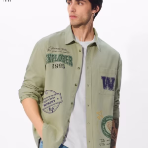 Travel Stamps Men Relaxed Shirts