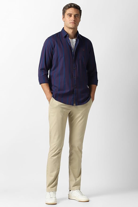 Van Heusen Men's Striped Slim Fit Casual Shirt - Image 5