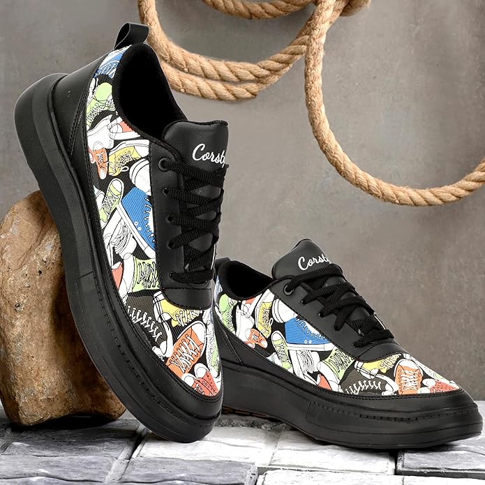 Men Casual College Sneakers Comfortable Fancy Shoes for Men - Image 4