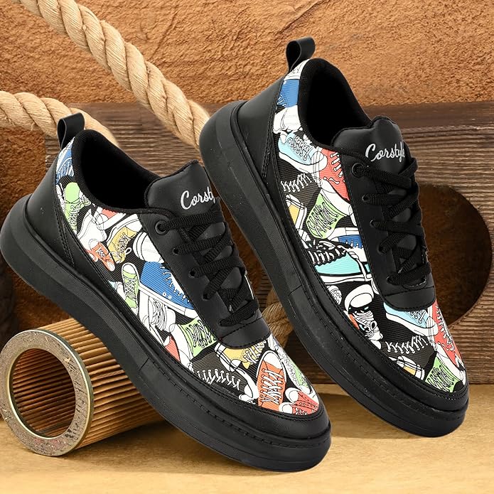 Men Casual College Sneakers Comfortable Fancy Shoes for Men - Image 2