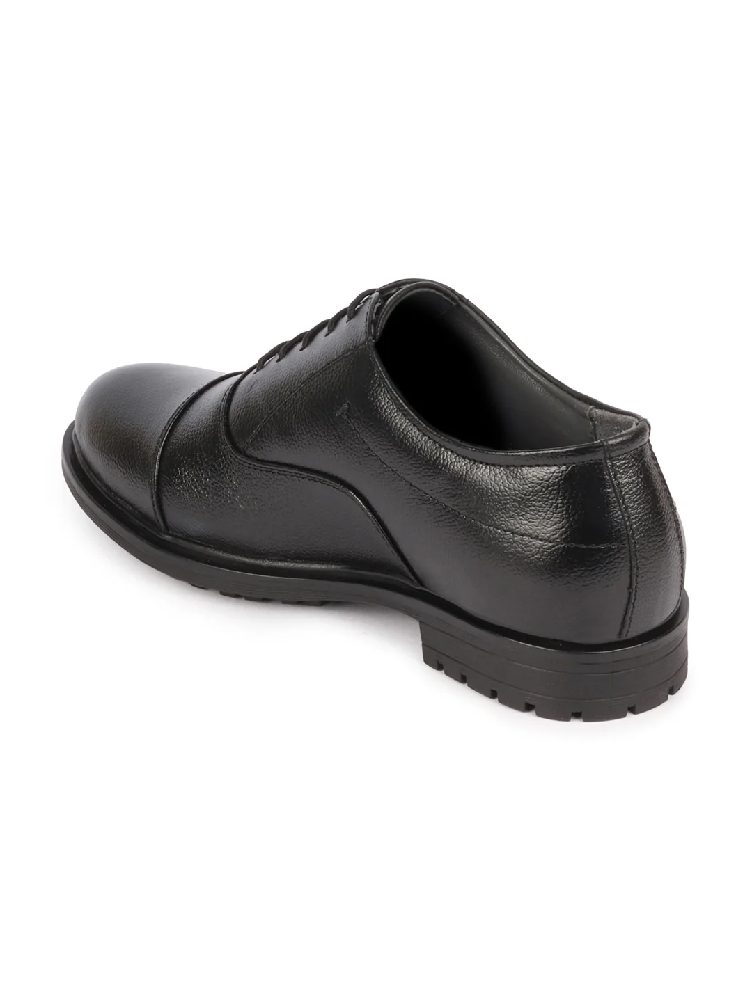 Men Black Genuine Leather Formal Office Comfort Broad Feet Oxford Lace Up Shoes - Image 5