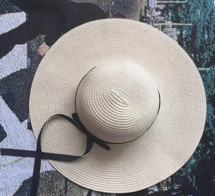 Summer Wide-Brimmed Sun Hat With Bow Knot - Image 2