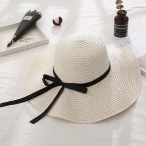 Summer Wide-Brimmed Sun Hat With Bow Knot