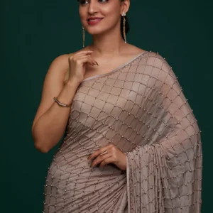 mauve-satin-pearlwork-saree-with-matching-blouse-piece