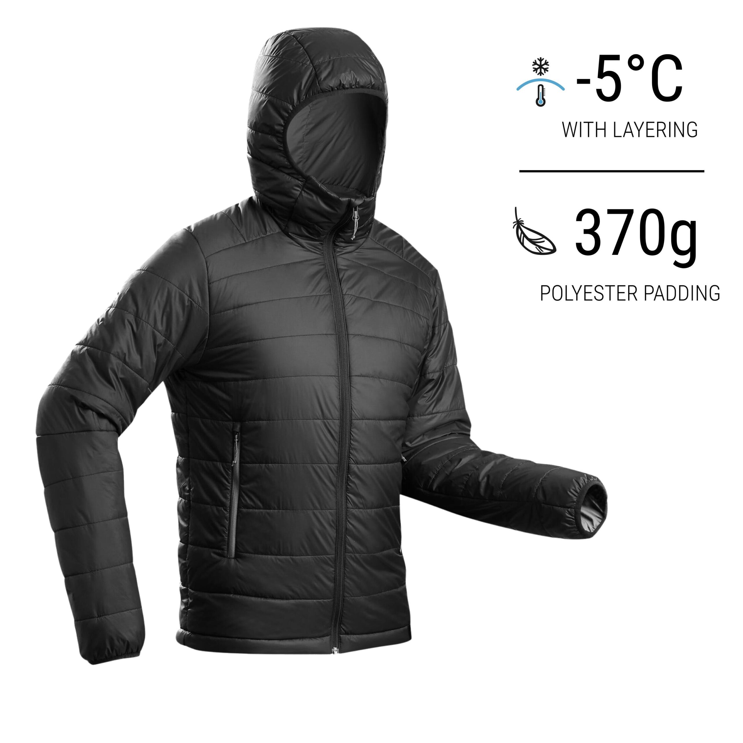 Men Packable Puffer Jacket for Trekking - MT100 -5°C Black - Image 2